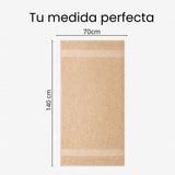 Toalla de Cuerpo Beige 140x70cm Fondo Entero Medio Suave 400gr con Secado Rápido y Alta Absorción