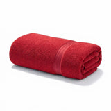 Toalla de Cuerpo Rojo 140x70cm Fondo Entero Medio Suave 400gr con Secado Rápido y Alta Absorción