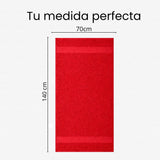 Toalla de Cuerpo Rojo 140x70cm Fondo Entero Medio Suave 400gr con Secado Rápido y Alta Absorción