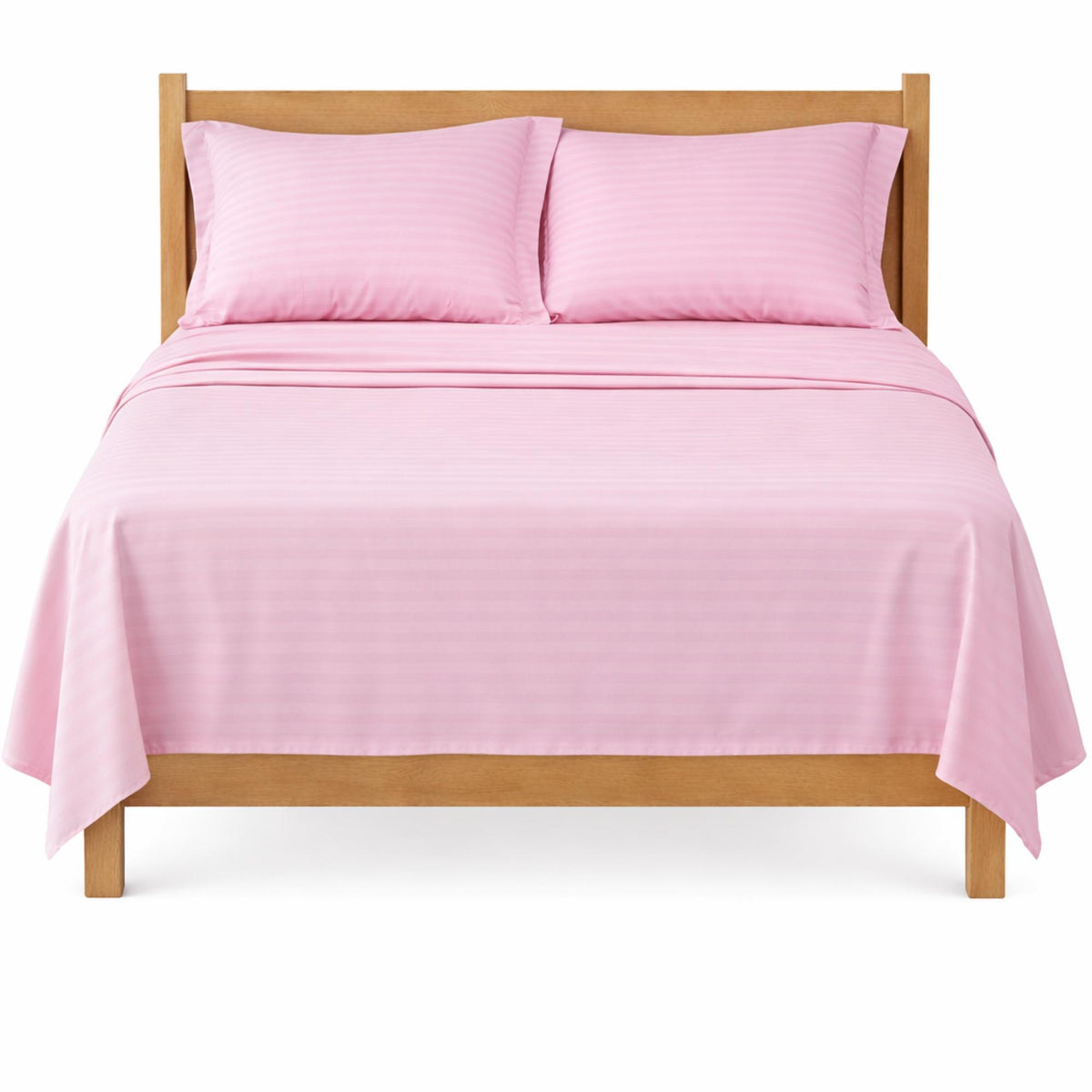 Juego de Sábanas Rosado para Colchón Sencillo 100 X 190 Cm Fondo Entero Con Elastico para la Sábana