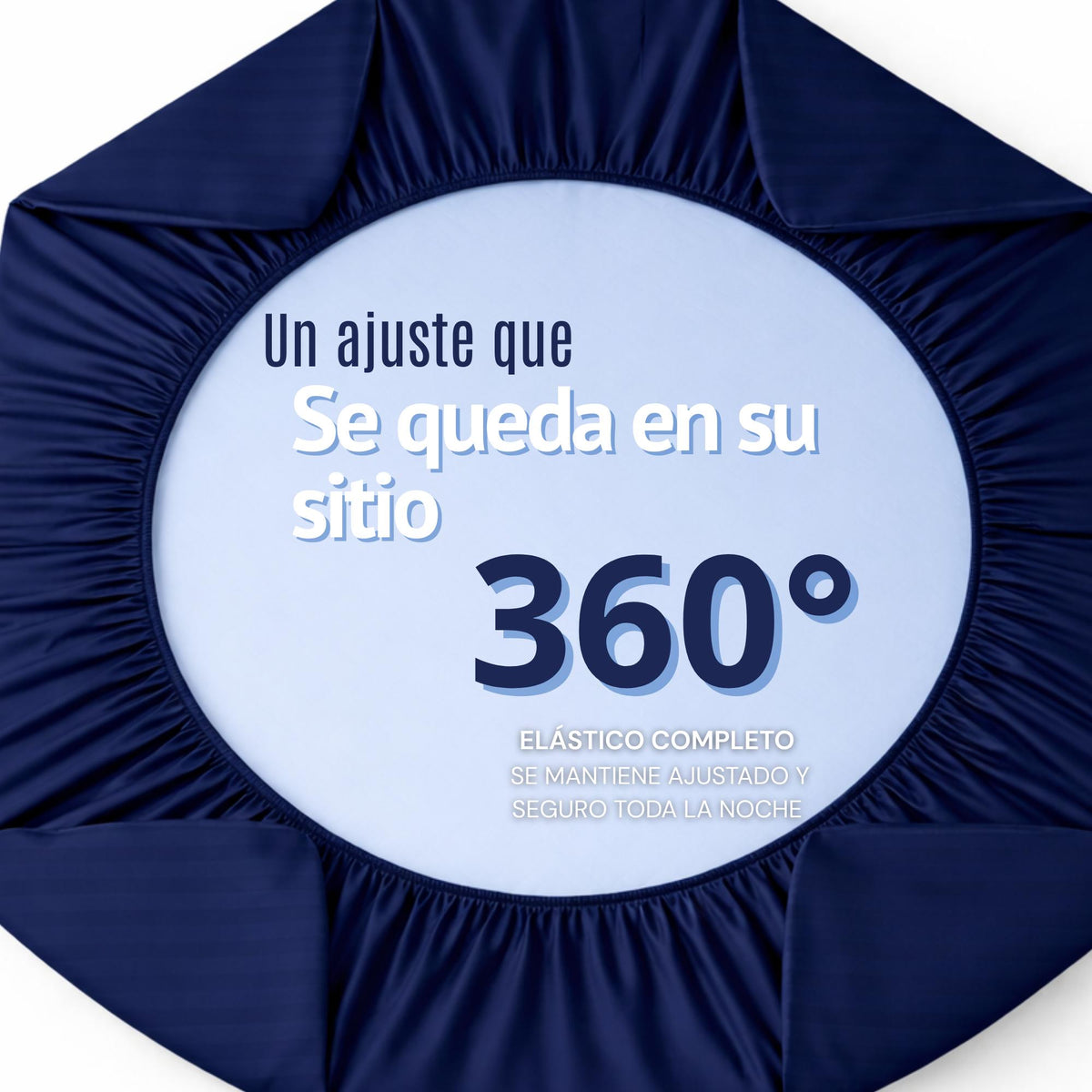 Juego de Sábanas Azul para Colchón Semidoble 120 X 190 Cm Fondo Entero Con Elastico para la Sábana