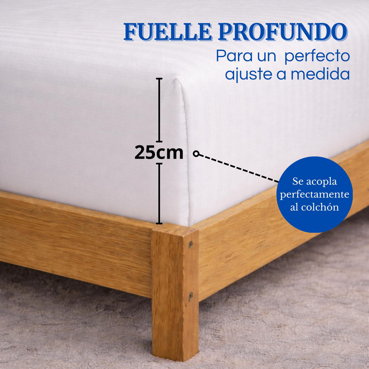 Juego de Sábanas Blanco para Colchón Semidoble 120 X 190 Cm Fondo Entero Con Elastico para la Sábana