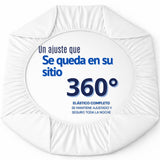 Juego de Sábanas Blanco para Colchón Doble 140 X 190 Cm Fondo Entero Con Elastico para la Sábana