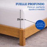 Juego de Sábanas Blanco para Colchón King 200 X 200 Cm Fondo Entero Con Elastico para la Sábana