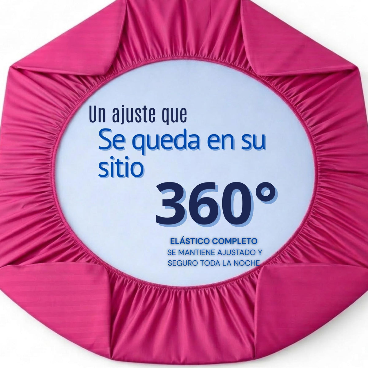 Juego de Sábanas Fucsia para Colchón King 200 X 200 Cm Fondo Entero Con Elastico para la Sábana