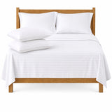 Combo Juego de Sábanas y Almohada Blanco para Colchón King 200 X 200 Cm Fondo Entero Con Elastico para la Sábana