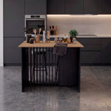 Isla de Cocina Alé Wengue Fresno 120x90cm Moderno