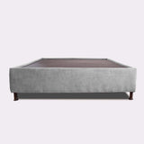 Base Cama Toledo Gris 144x34cm para Colchón Doble 140 X 190 Cm sin Colchón y con Patas