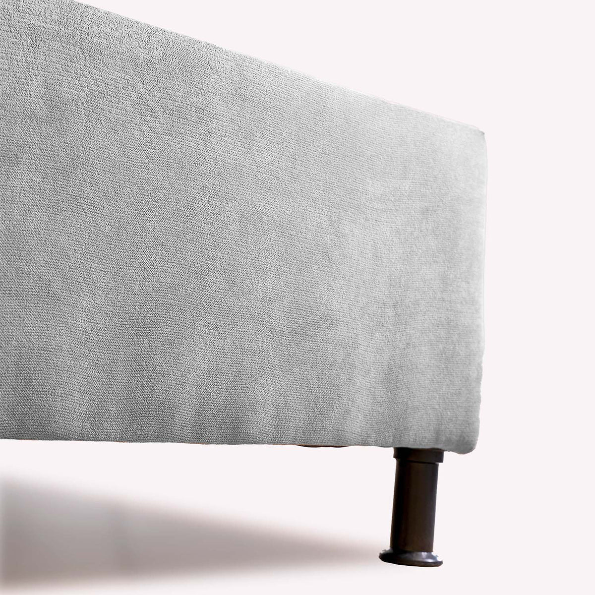 Base Cama Toledo Gris 144x34cm para Colchón Doble 140 X 190 Cm sin Colchón y con Patas