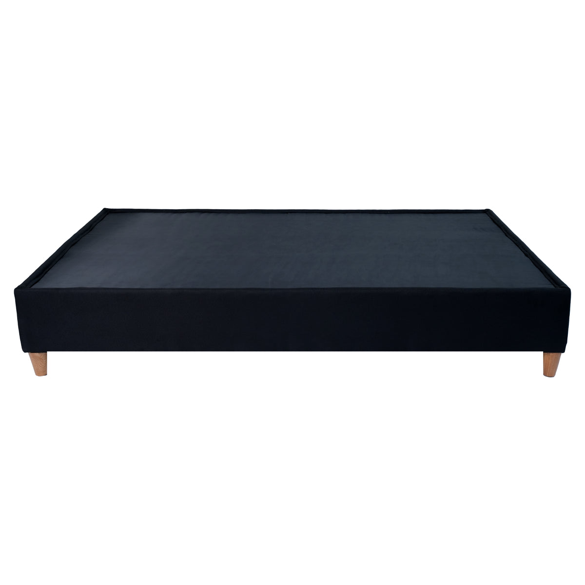 Base Cama Toledo Negro 144x34cm para Colchón Doble 140 X 190 Cm sin Colchón y con Patas