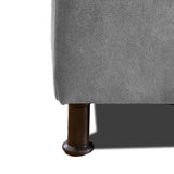 Base Cama Toledo Gris 124x34cm para Colchón Semidoble 120 X 190 Cm sin Colchón y con Patas