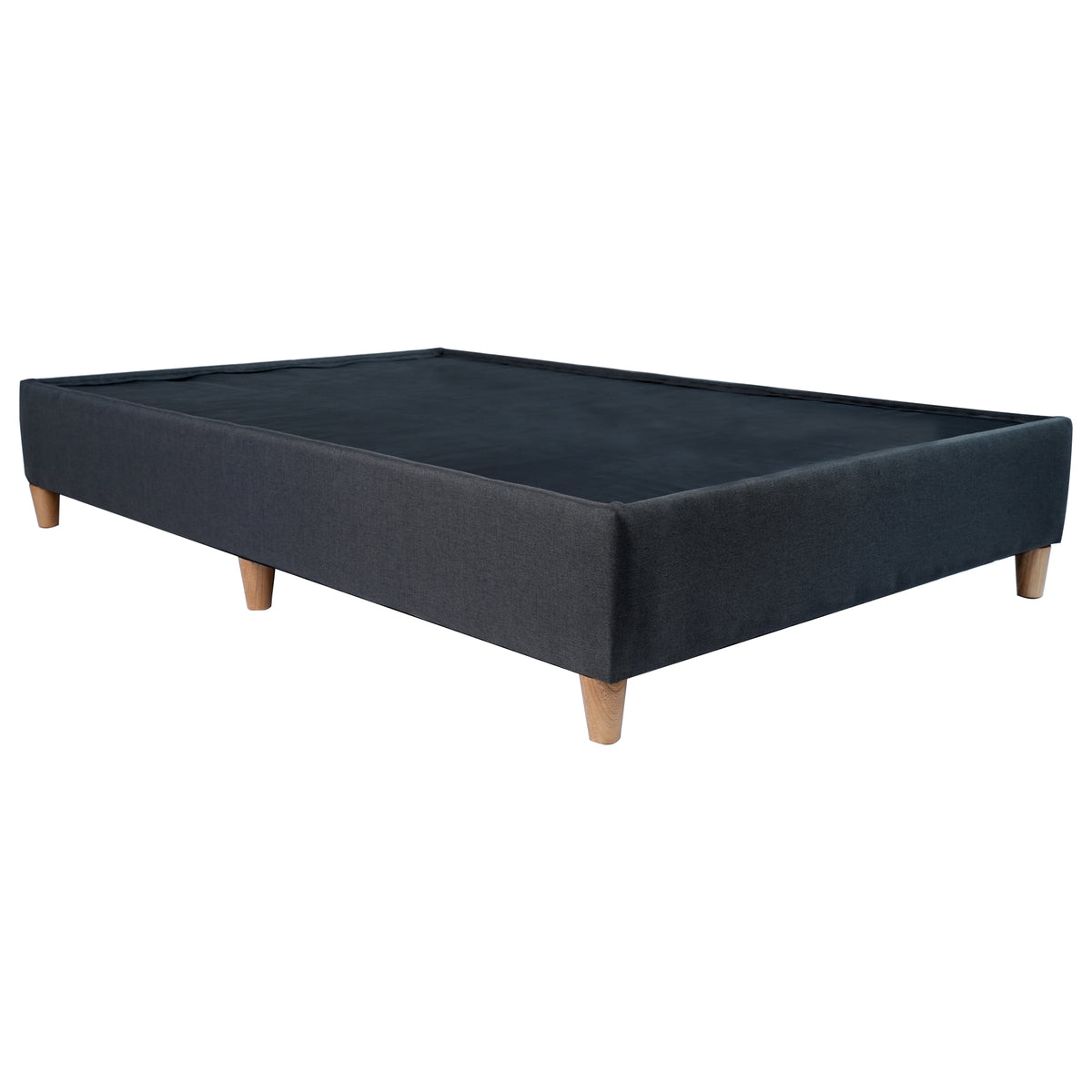 Base Cama Toledo Gris Oscuro 124x34cm para Colchón Semidoble 120 X 190 Cm sin Colchón y con Patas