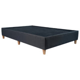 Base Cama Toledo Gris Oscuro 124x34cm para Colchón Semidoble 120 X 190 Cm sin Colchón y con Patas