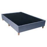 Base Cama Toledo Plata 124x34cm para Colchón Semidoble 120 X 190 Cm sin Colchón y con Patas