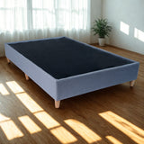 Base Cama Toledo Plata 124x34cm para Colchón Semidoble 120 X 190 Cm sin Colchón y con Patas