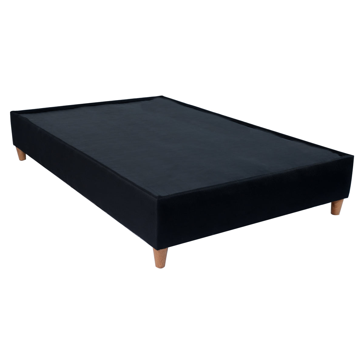 Base Cama Toledo Negro 124x34cm para Colchón Semidoble 120 X 190 Cm sin Colchón y con Patas