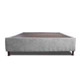 Base Cama Toledo Gris 104x34cm para Colchón Sencillo 100 X 190 Cm sin Colchón y con Patas