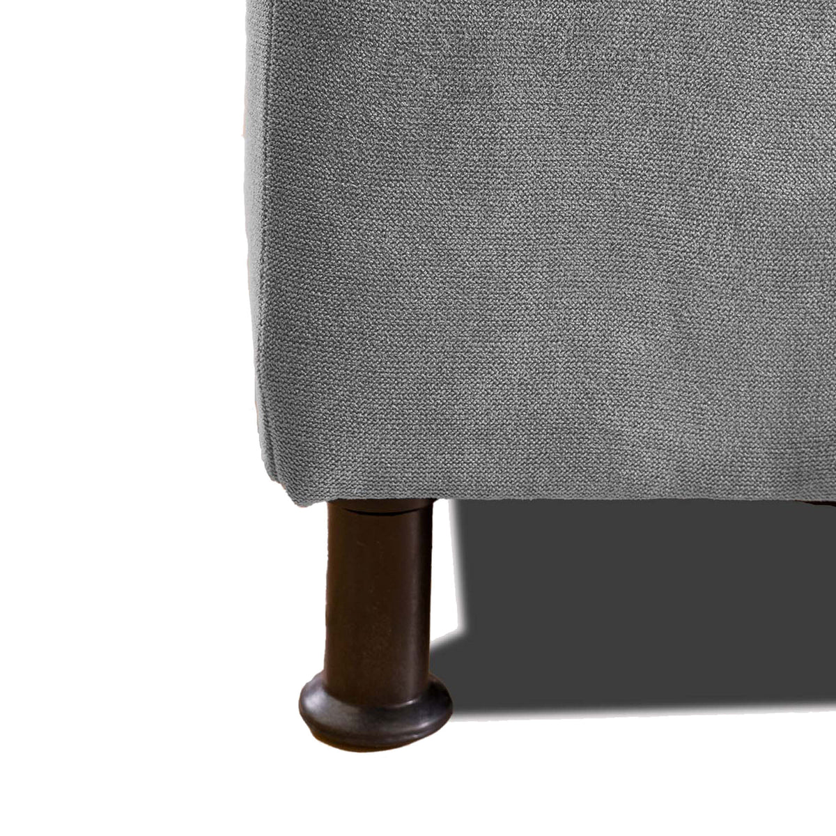 Base Cama Toledo Gris 104x34cm para Colchón Sencillo 100 X 190 Cm sin Colchón y con Patas