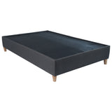 Base Cama Toledo Gris Oscuro 104x34cm para Colchón Sencillo 100 X 190 Cm sin Colchón y con Patas