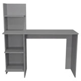 Escritorio Vilna Gris 120x120.6cm con Organizador de Libros sin Cajones