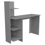 Escritorio Vilna Gris 120x120.6cm con Organizador de Libros sin Cajones
