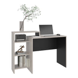 Escritorio Stella Plus Tivoli y Wengue 125.7x89.4cm con Organizador de Libros sin Cajones