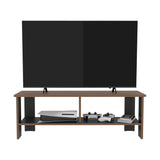 Mesa para TV Navia Gales y Wengue 120.3x42.1cm para TV Hasta 65" Pulgadas con Dos Compartimientos