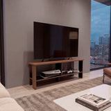 Mesa para TV Navia Gales y Wengue 120.3x42.1cm para TV Hasta 65" Pulgadas con Dos Compartimientos