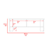 Mesa para TV Navia Gales y Wengue 120.3x42.1cm para TV Hasta 65" Pulgadas con Dos Compartimientos