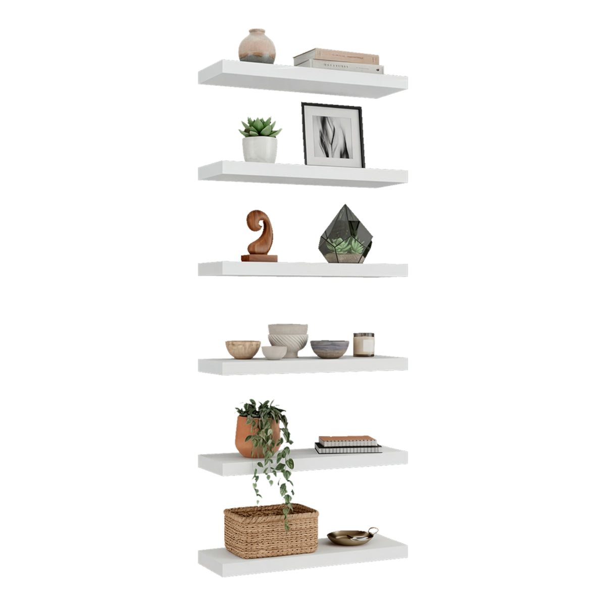 Set de 2 Repisas Shelf Blanco 60.9x3.8cm Rectangulares