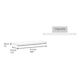 Set de 2 Repisas Shelf Wengue 91.4x3.8cm Rectangulares