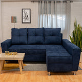 Sala Barcelona Azul 75x82cm de Cinco Puestos Modular con Apoya Brazos