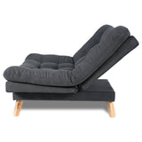 Sofacama Valencia Gris 115x93cm de Dos Puestos Reclinable sin Apoya Brazos