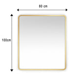 Espejo de Pared Lisboa Dorado 80x100cm Rectangular con Marco en Madera