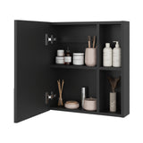 Gabinete de Baño Labelle Wengue 45x49.7cm Cuadrado con Espejo y con Tres Entrepaños