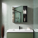 Gabinete de Baño Labelle Wengue 45x49.7cm Cuadrado con Espejo y con Tres Entrepaños