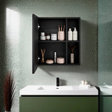 Gabinete de Baño Labelle Wengue 45x49.7cm Cuadrado con Espejo y con Tres Entrepaños