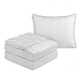 Combo Sábana y Funda de Almohada Blanco 160x190cm para Colchón Queen 160 X 190 Cm 200 Hilos Antifluido Fondo Entero