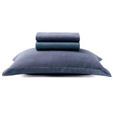 Juego de Sabanas Azul 200x200cm para Colchón King 200 X 200 Cm 200 Hilos Antifluido Fondo Entero