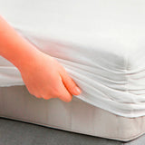 Protector de Colchón Blanco 160x190cm Impermeable 200 Hilos para Colchón Queen 160 X 190 Cm