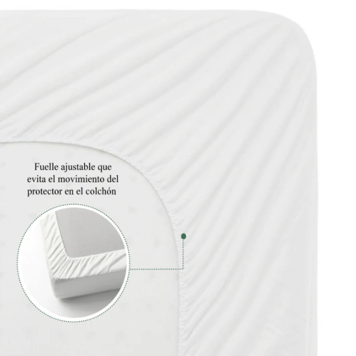 Protector de Colchón Blanco 160x190cm Impermeable 200 Hilos para Colchón Queen 160 X 190 Cm