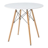 Mesa de Comedor Eames Blanco 80x75cm Circular de Cuatro Puestos sin Sillas