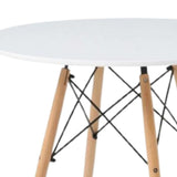 Mesa de Comedor Eames Blanco 80x75cm Circular de Cuatro Puestos sin Sillas