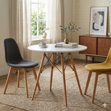 Mesa de Comedor Eames Blanco 80x75cm Circular de Cuatro Puestos sin Sillas