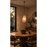 Lámpara de Techo Voile Blanco Crema 30x43cm de una Luz Ajustable de Luz Cálida con Bombillo LED