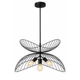 Lámpara de Techo Essor Negro 60x45cm de Tres Luces Ajustable de Luz Cálida con Bombillo LED