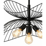 Lámpara de Techo Essor Negro 60x45cm de Tres Luces Ajustable de Luz Cálida con Bombillo LED