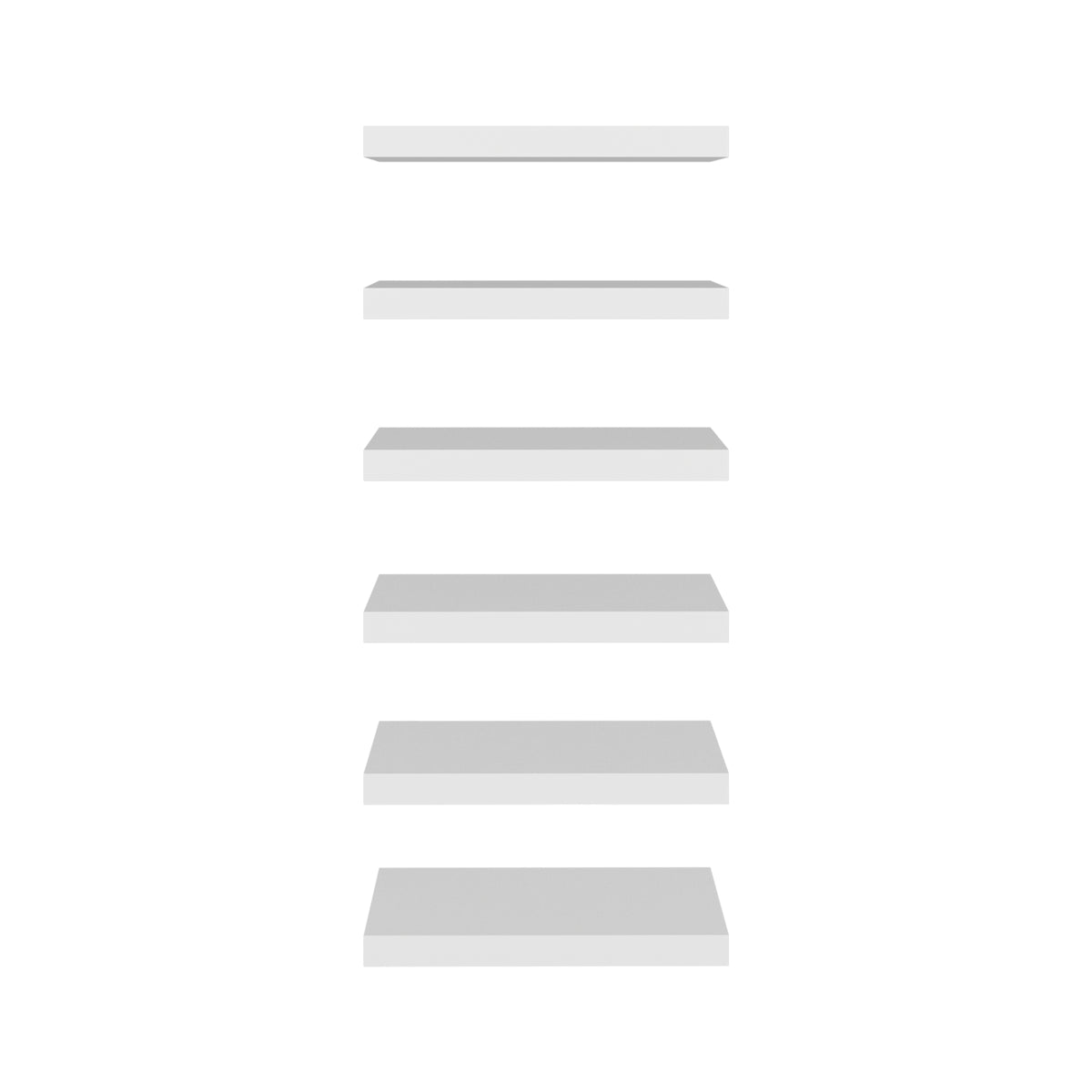 Repisa Shelf Blanco 45.1x3.8cm Flotante Rectangular