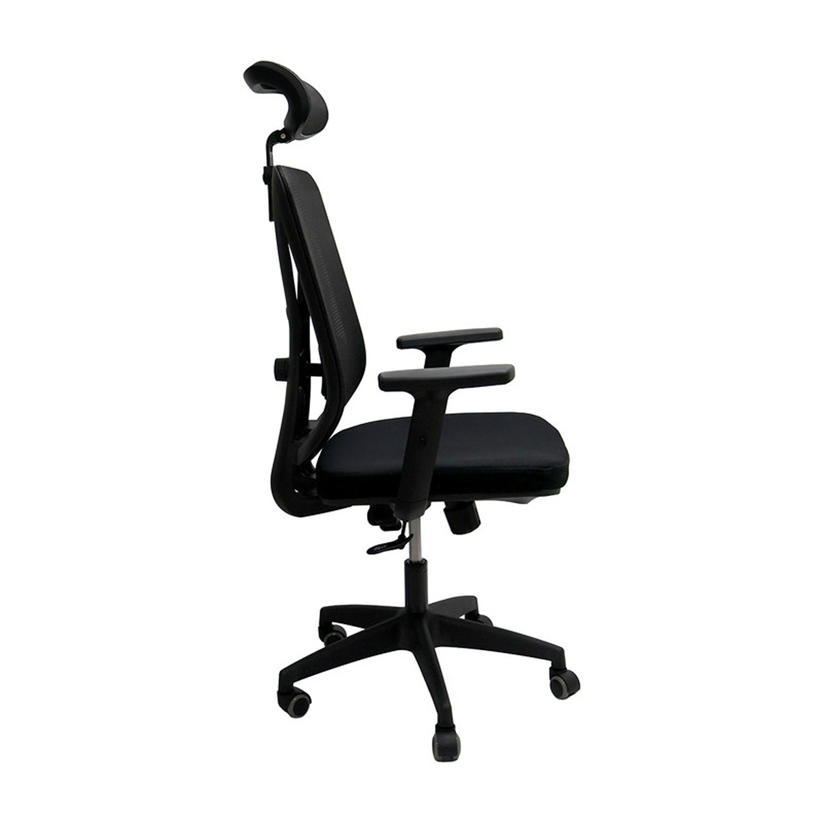 Set x 2 Sillas de Oficina Manila Negro 51x118cm Espaldar Reclinable con Ruedas con Apoya Cabezas y con Soporte Lumbar