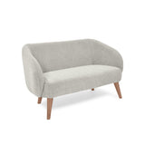 Sofá Astra Multicolor y Matiz Caoba 130x77cm de Dos Puestos con Apoya Brazos